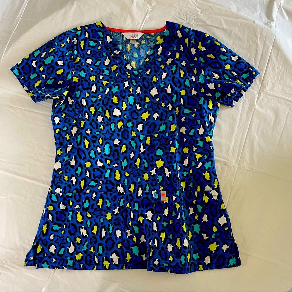 CODE HAPPY Nursing Nurse’s Scrubs Scrub Top XS